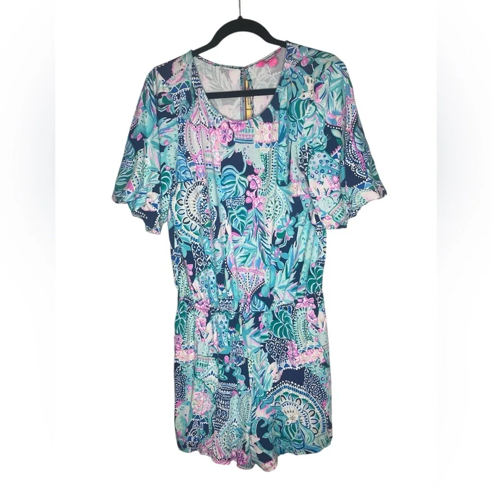 Lilly Pulitzer Britton romper in "Looking Sharp" size large - Picture 6 of 8